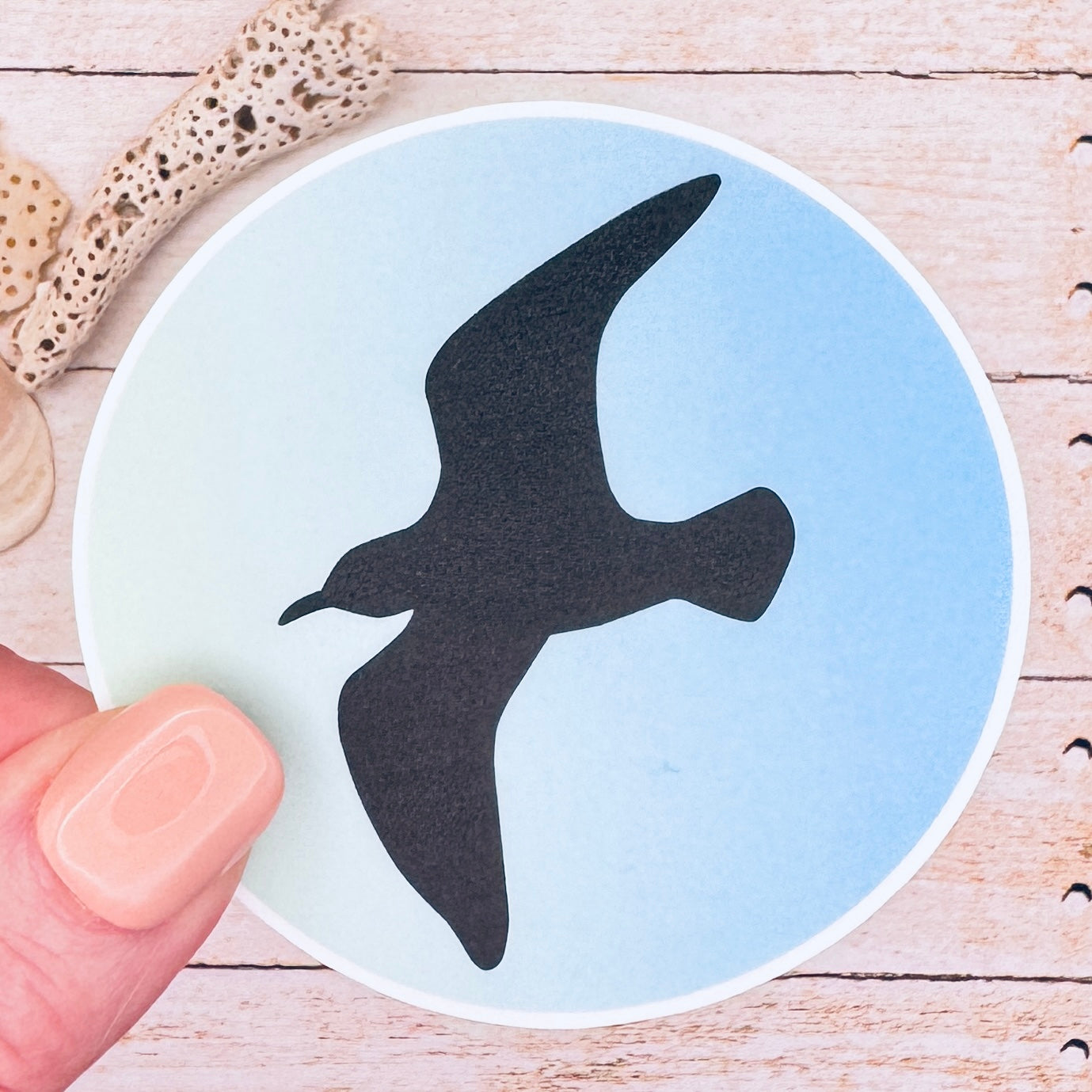 Sea Gull Silhouette Die Cut Sticker