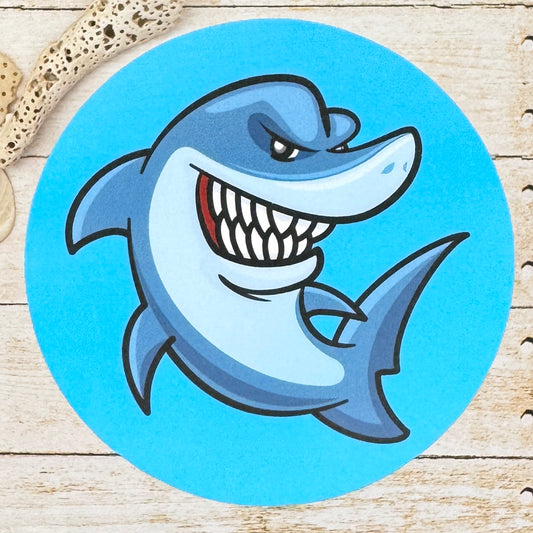 Hungry Shark Die Cut Sticker