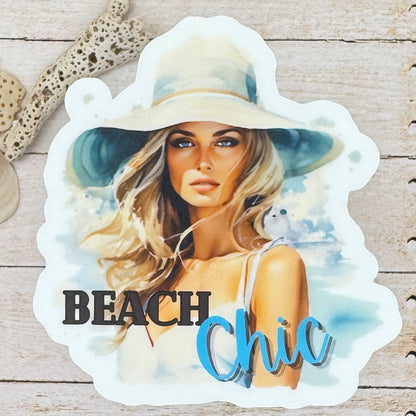 Beach Chic Die Cut Sticker