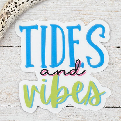 Tides and Vibes Die Cut Sticker