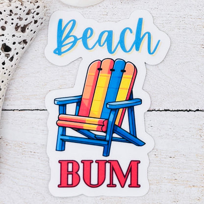 Beach Bum Die Cut Sticker