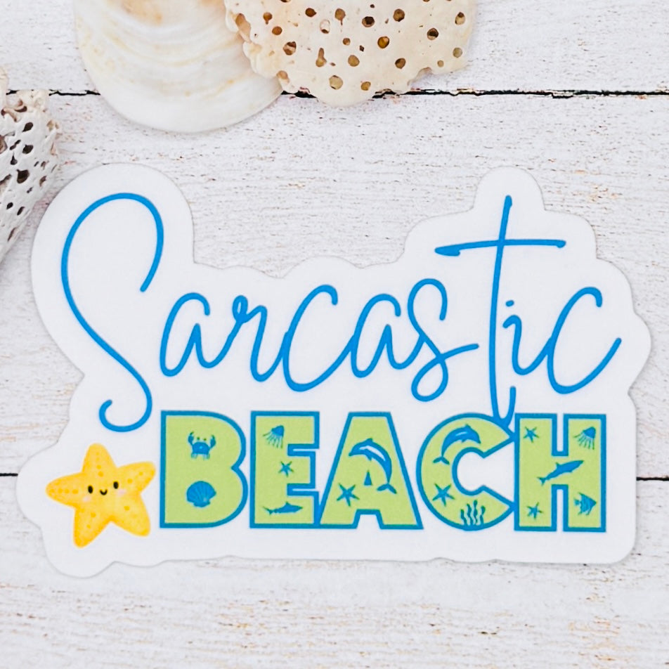 Sarcastic Beach Die Cut Sticker