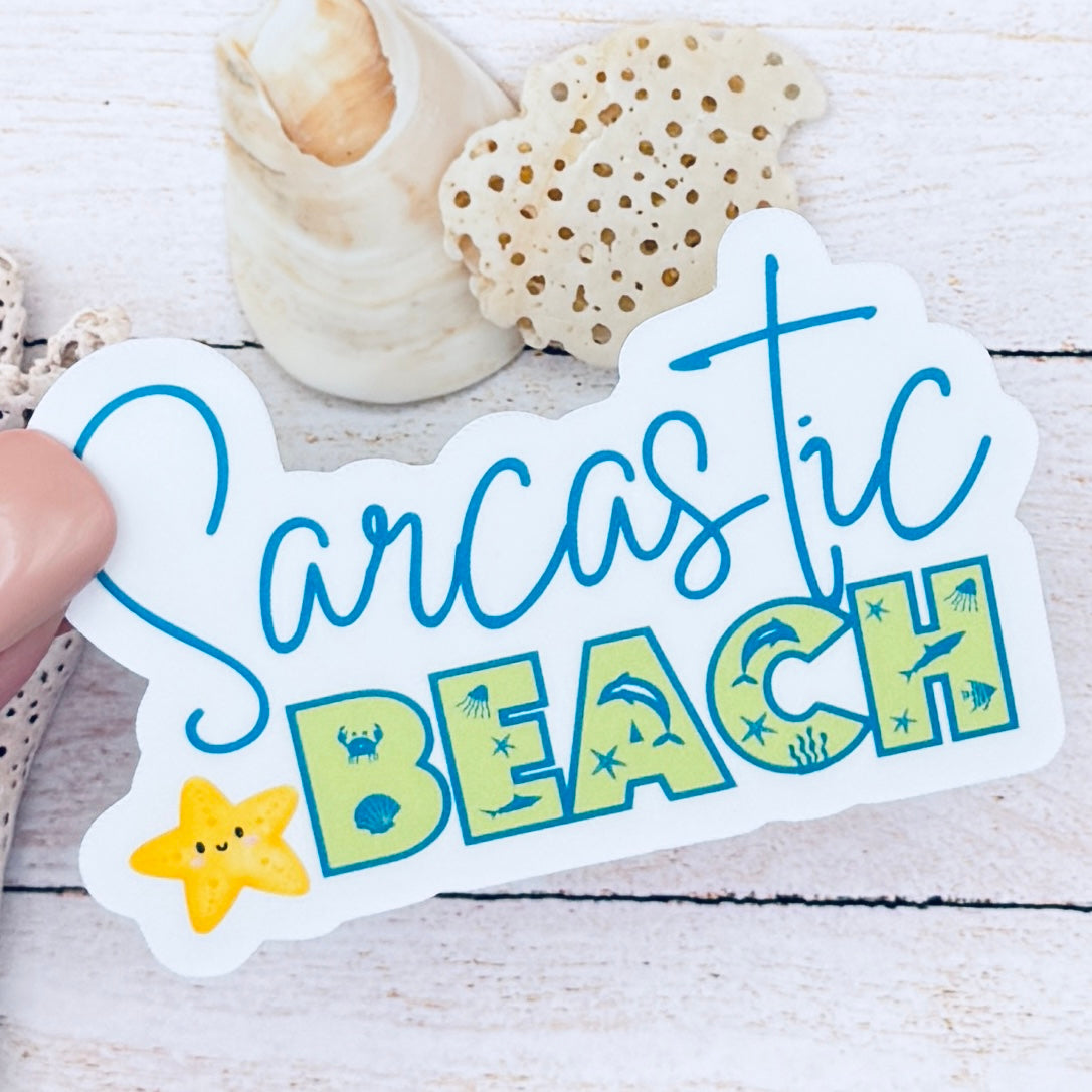 Sarcastic Beach Die Cut Sticker