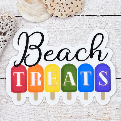 Beach Treats Rainbow Pops Die Cut Sticker