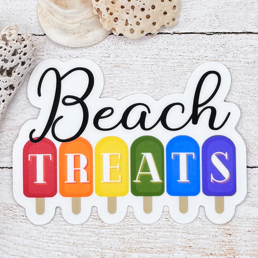 Beach Treats Rainbow Pops Die Cut Sticker