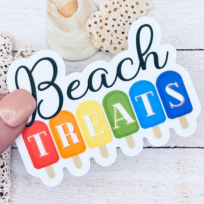 Beach Treats Rainbow Pops Die Cut Sticker