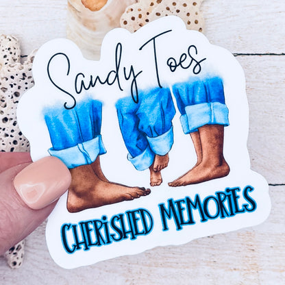 Sandy Toes Cherished Memories Die Cut Sticker - 3 Skin Tones Available!