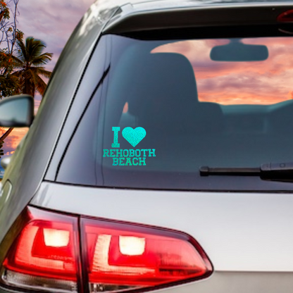 I Love Rehoboth Beach Vinyl Decal - 6 Colors Available