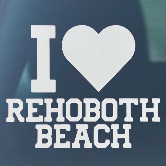 I Love Rehoboth Beach Vinyl Decal - 6 Colors Available