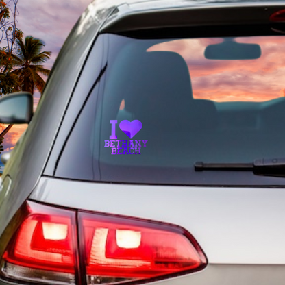 I Love Bethany Beach Vinyl Decal - 6 Colors Available