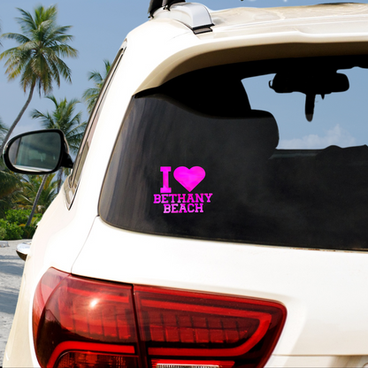 I Love Bethany Beach Vinyl Decal - 6 Colors Available