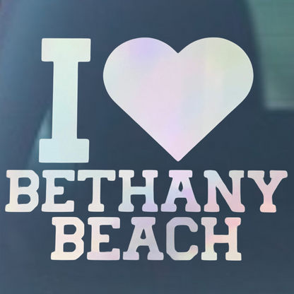 I Love Bethany Beach Vinyl Decal - 6 Colors Available