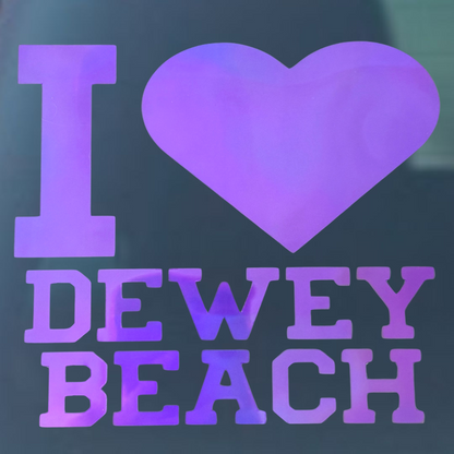 I Love Dewey Beach Vinyl Decal - 6 Colors Available