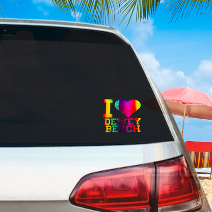 I Love Dewey Beach Vinyl Decal - 6 Colors Available