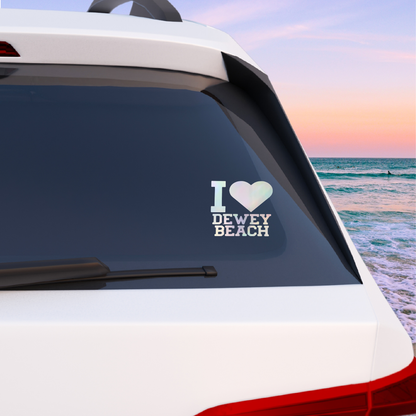 I Love Dewey Beach Vinyl Decal - 6 Colors Available