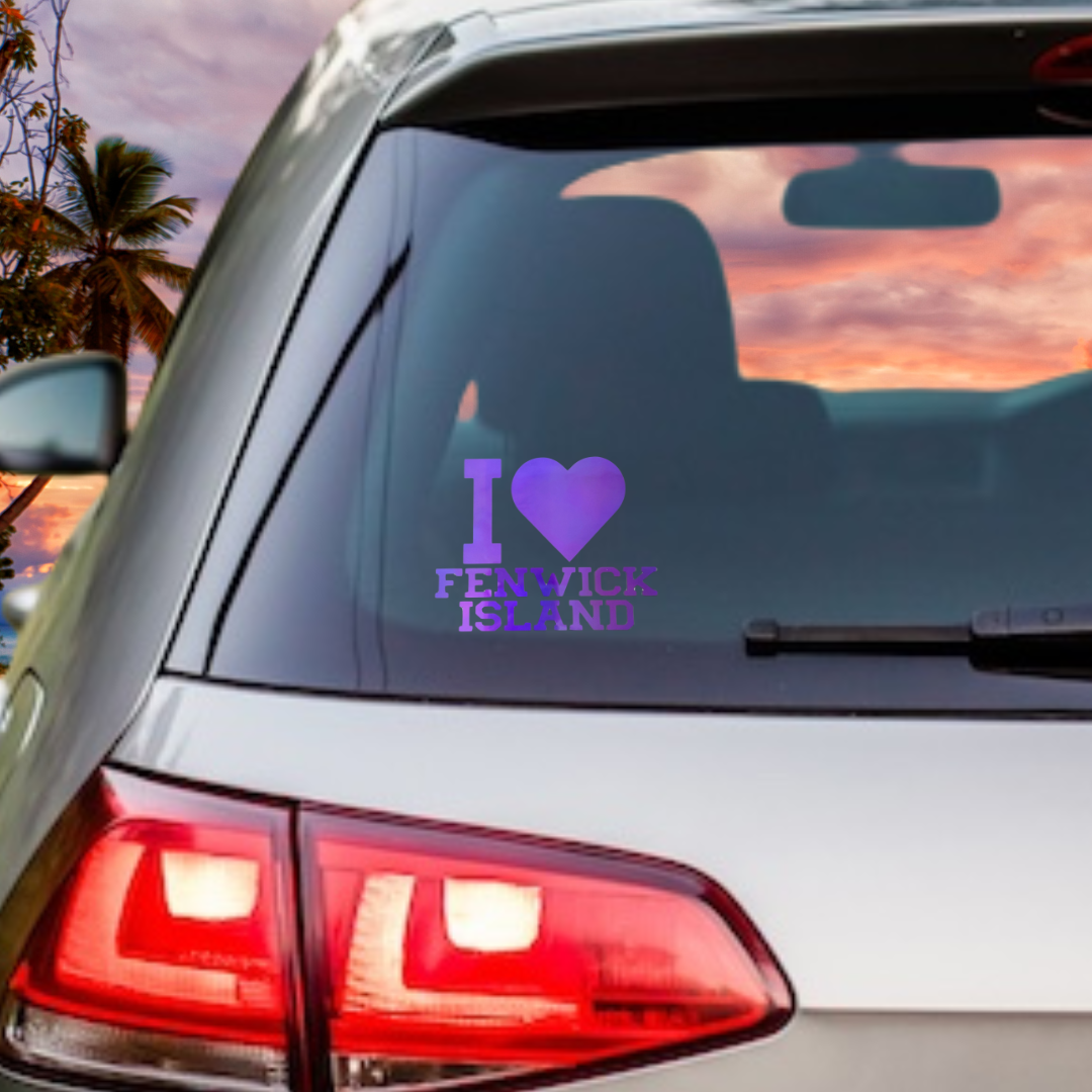 I Love Fenwick Island Vinyl Decal - 6 Colors Available