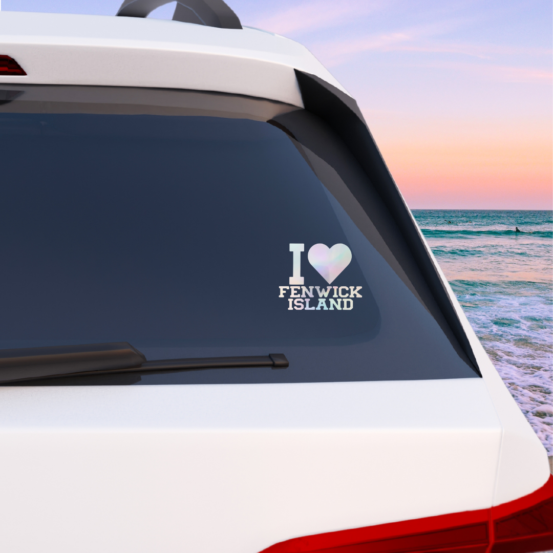 I Love Fenwick Island Vinyl Decal - 6 Colors Available