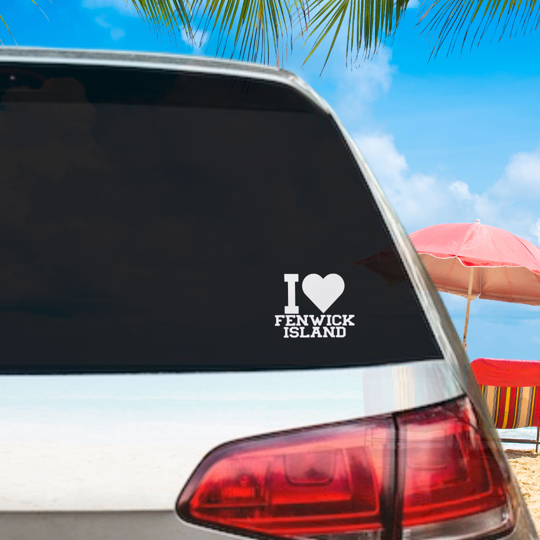 I Love Fenwick Island Vinyl Decal - 6 Colors Available