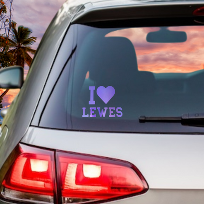 I Love Lewes Vinyl Decal - 6 Colors Available