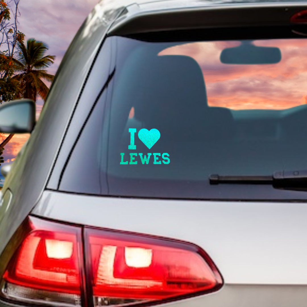 I Love Lewes Vinyl Decal - 6 Colors Available