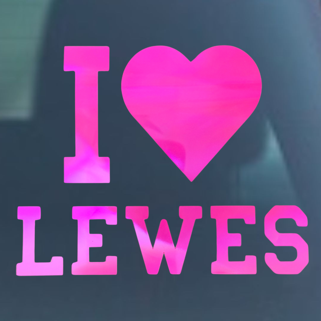 I Love Lewes Vinyl Decal - 6 Colors Available