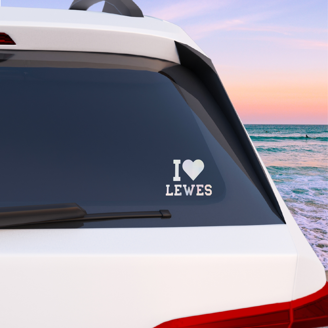 I Love Lewes Vinyl Decal - 6 Colors Available