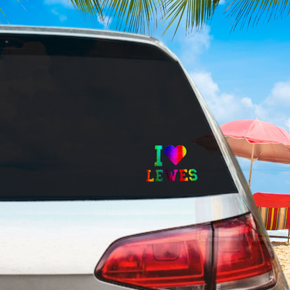 I Love Lewes Vinyl Decal - 6 Colors Available