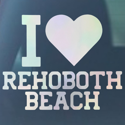 I Love Rehoboth Beach Vinyl Decal - 6 Colors Available