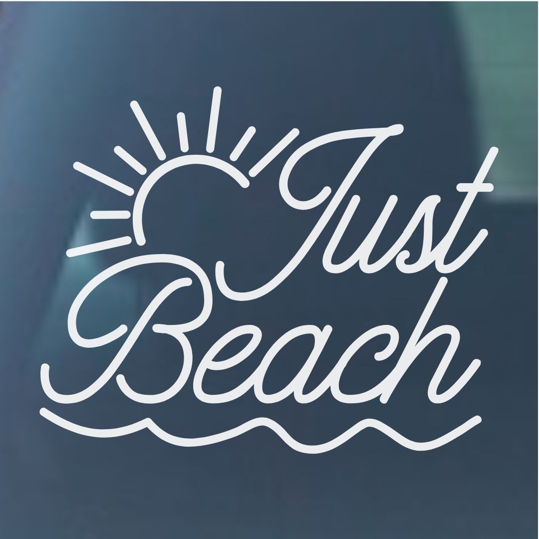 Just Beach Vinyl Decal - 6 Colors Available