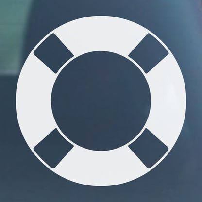 Life Ring Preserver Vinyl Decal - 6 Colors Available