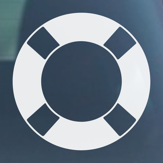 Life Ring Preserver Vinyl Decal - 6 Colors Available