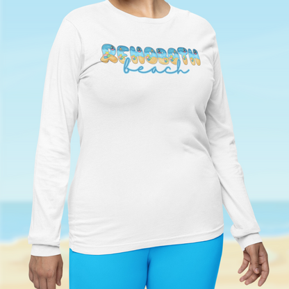 Rehoboth Beach Delaware Beach Fonts Unisex Long Sleeve T-Shirt