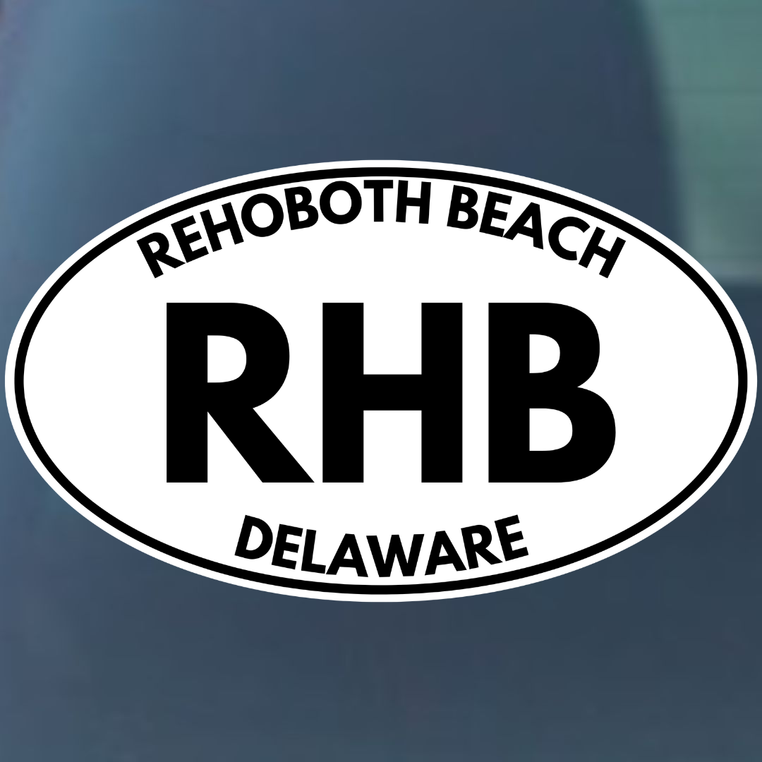 Rehoboth Beach Delaware RHB Oval Vinyl Decal