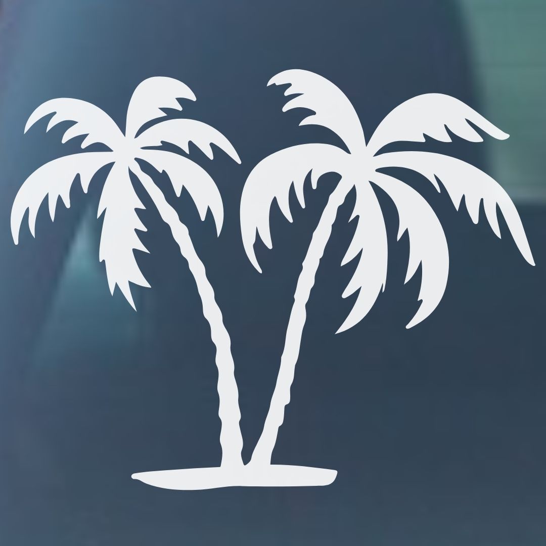 Palm Trees Vinyl Decal – Sea Glass Decals