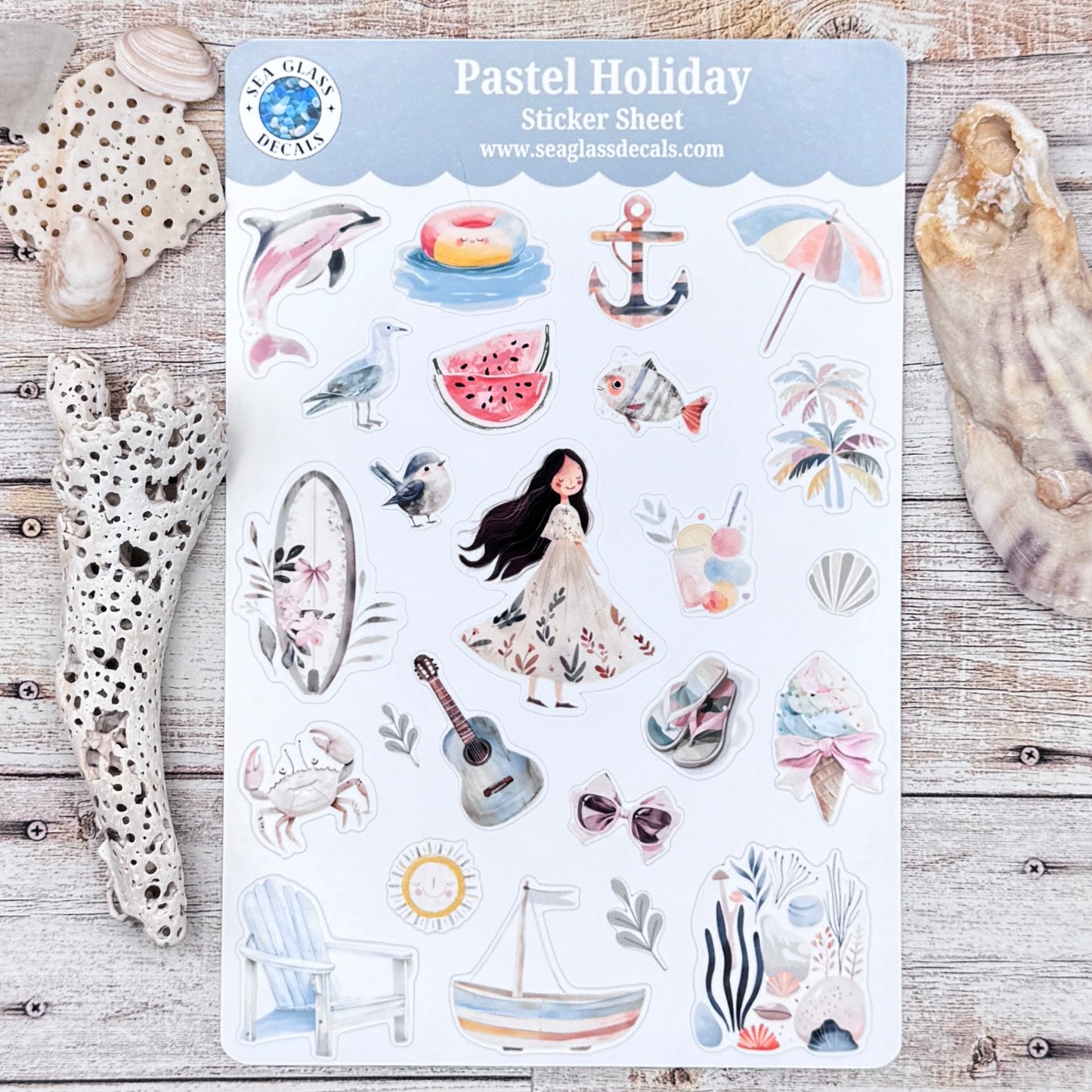 Pastel Holiday Sticker Sheet