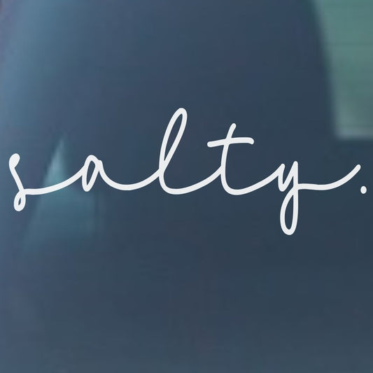 Salty. with a Period Vinyl Decal - 6 Colors Available