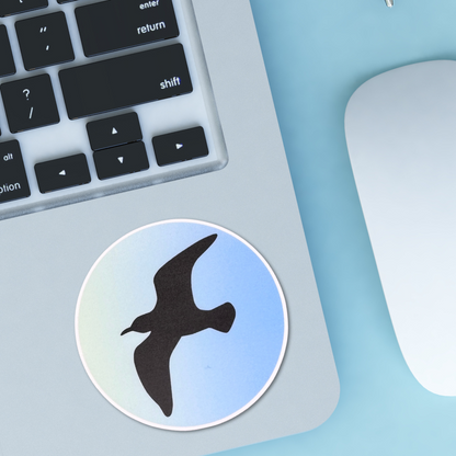 Sea Gull Silhouette Die Cut Sticker