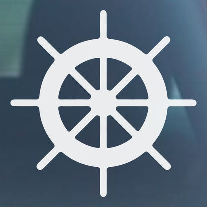 Ship's Wheel Vinyl Decal - 6 Colors Available