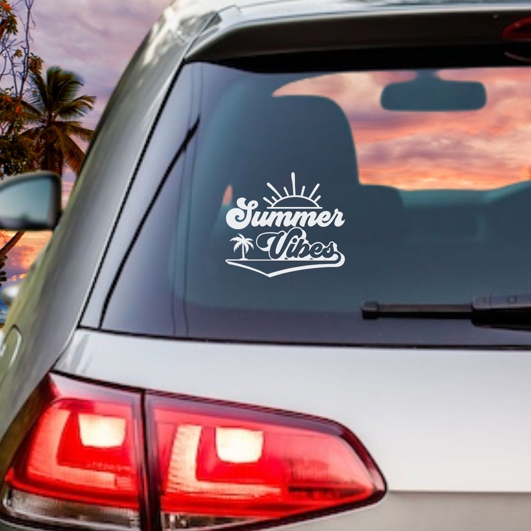 Summer Vibes Vinyl Decal - 6 Colors Available