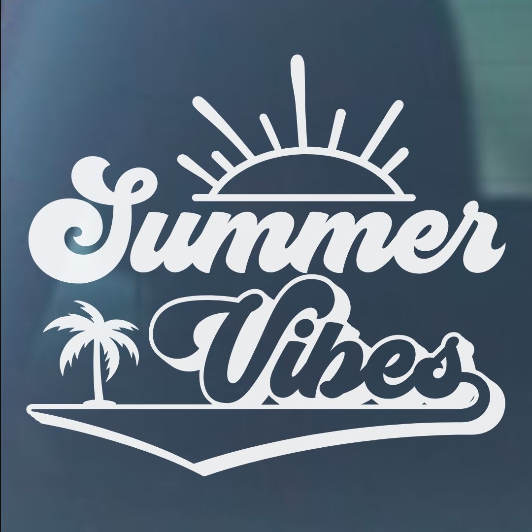 Summer Vibes Vinyl Decal - 6 Colors Available