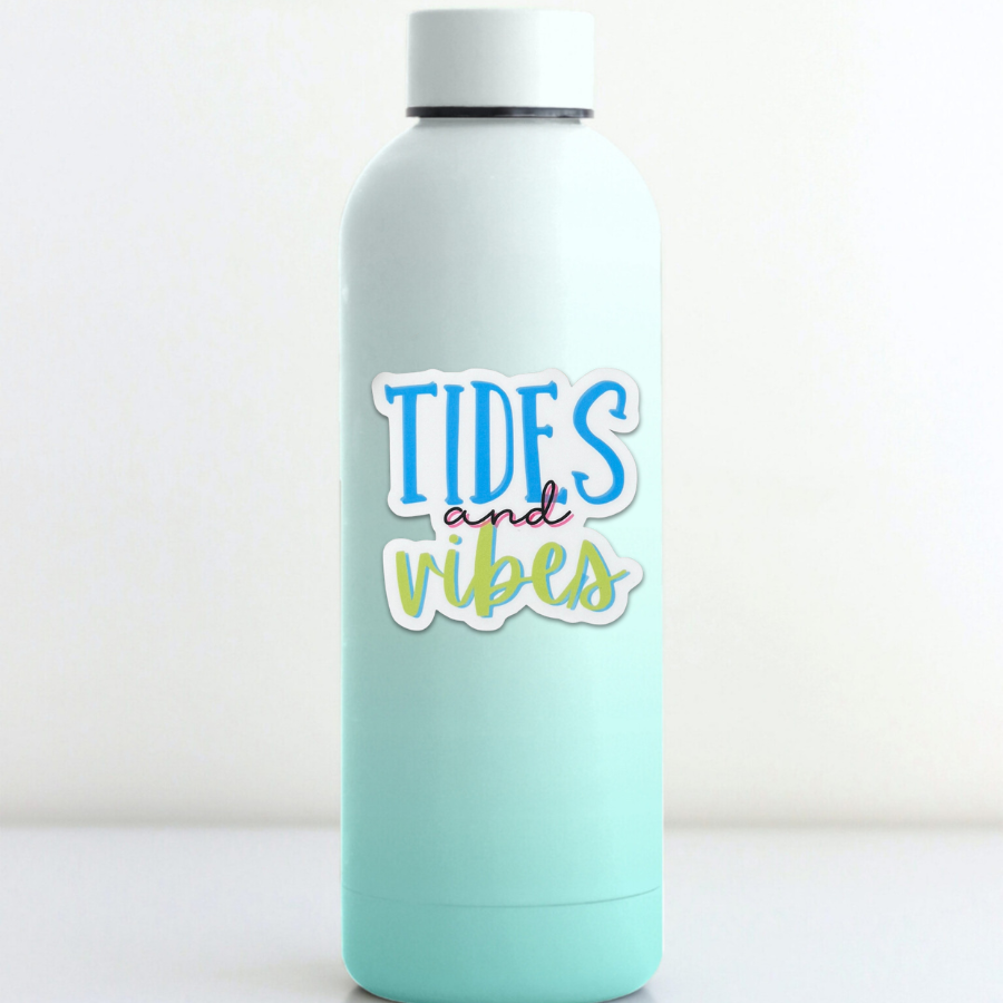 Tides and Vibes Die Cut Sticker