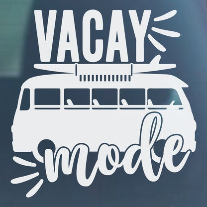 Vacay Mode Surf Van Vinyl Decal - 6 Colors Available