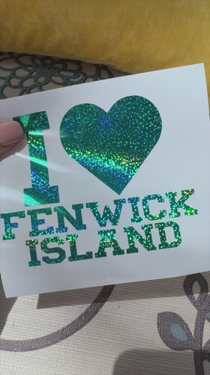 I Love Fenwick Island Vinyl Decal - 6 Colors Available