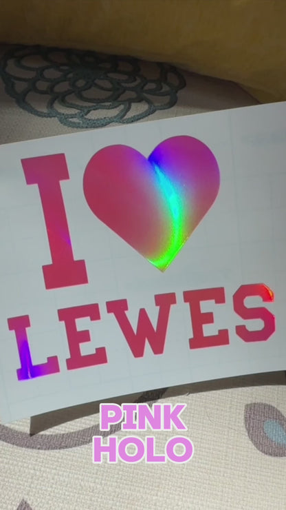 I Love Lewes Vinyl Decal - 6 Colors Available